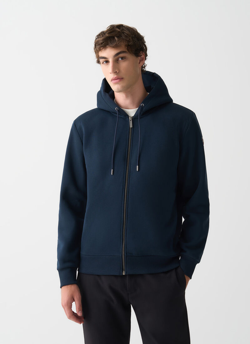 Full zip cotton sweatshirt