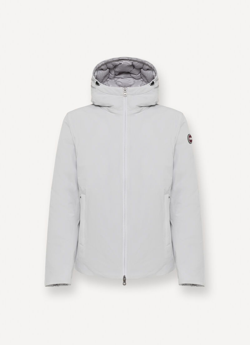 Reversible down jacket with seamless interior