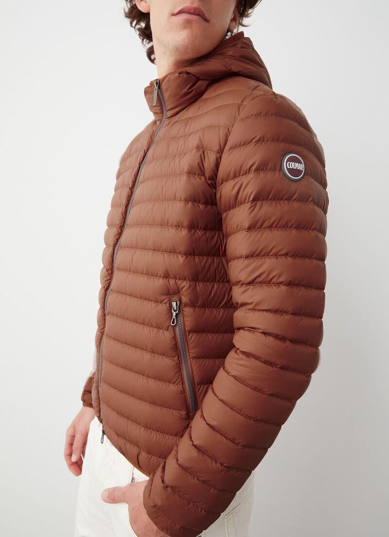 Light down jacket with hood