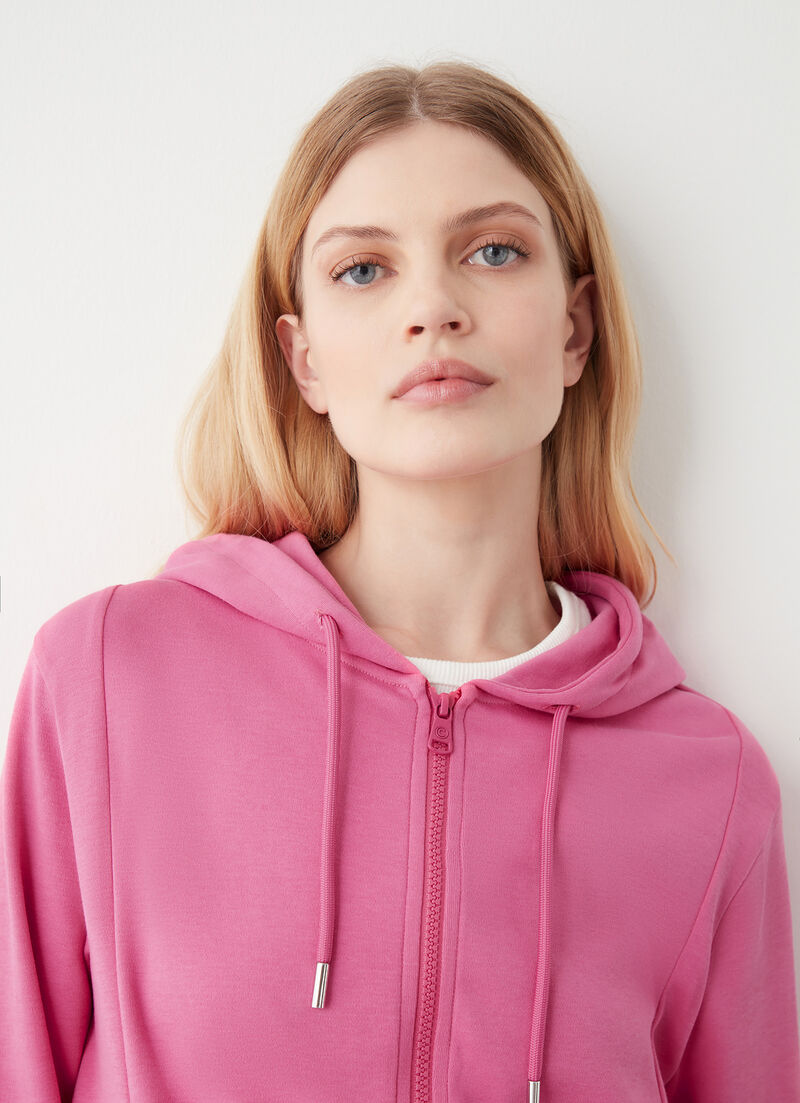 Super-light sweatshirt with zip
