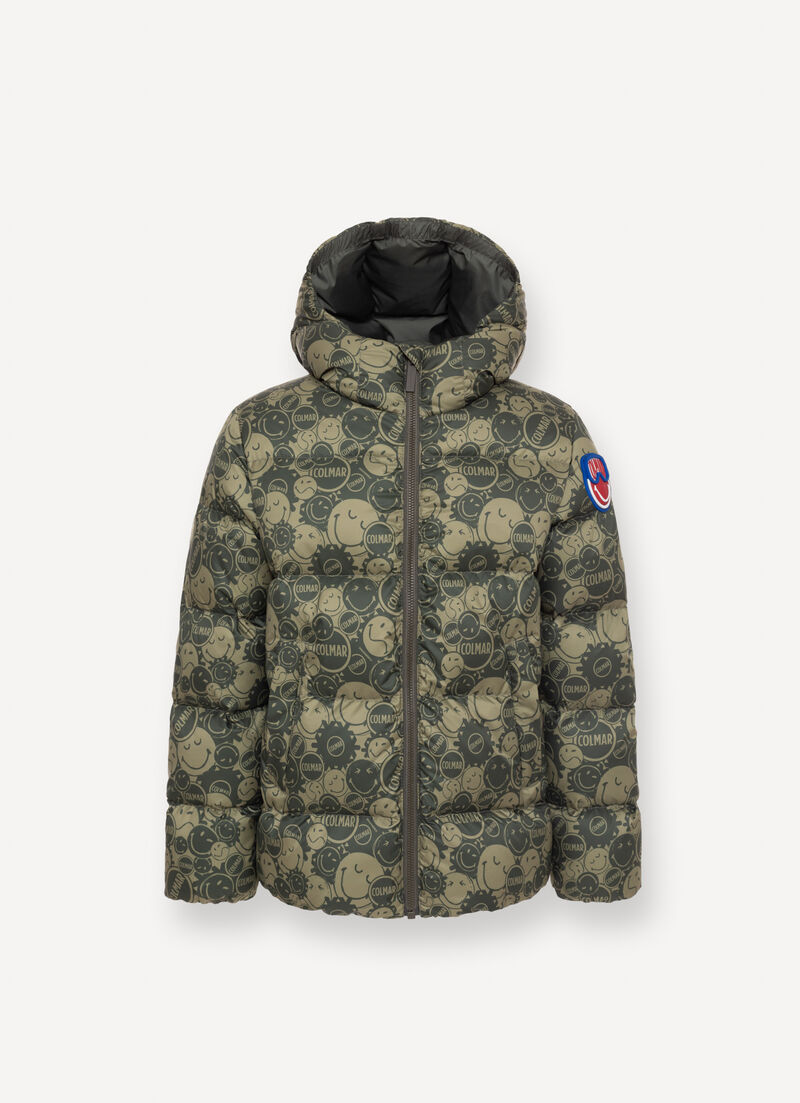 SmileyWorld® down jacket with hood