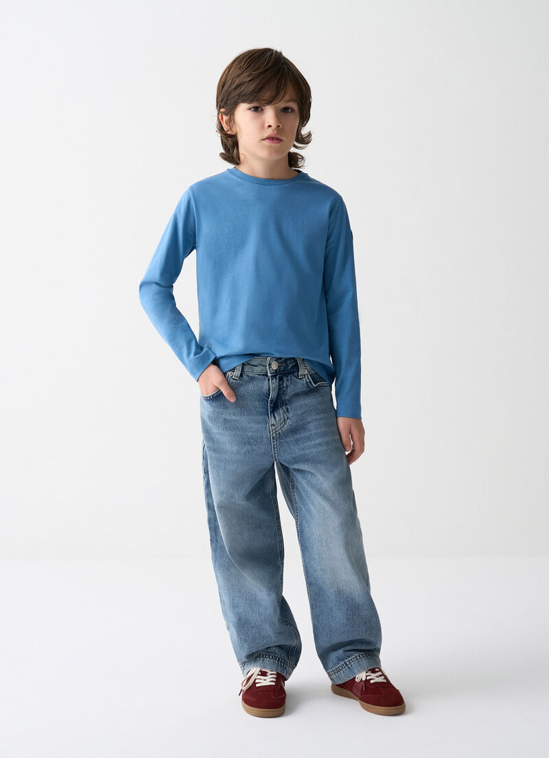 Long-sleeved cotton T-shirt