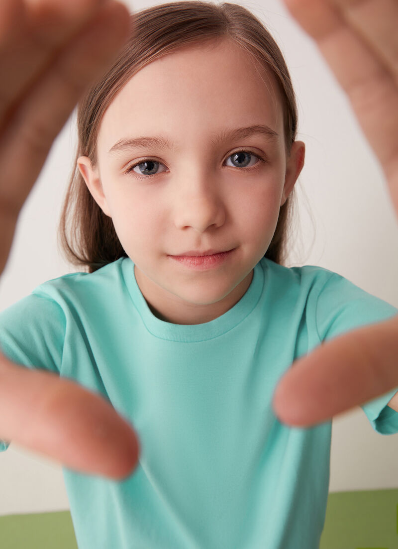 Short-sleeved jersey T-shirt