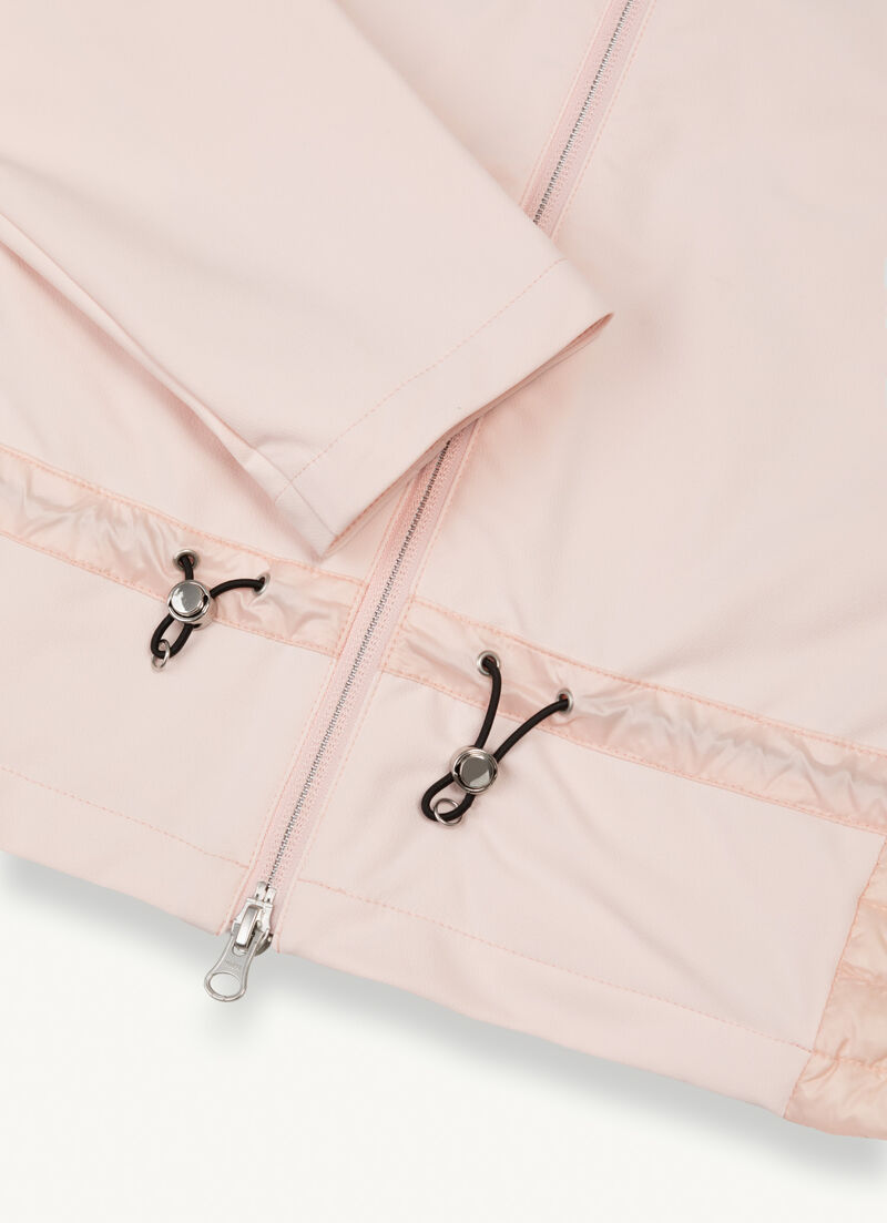 Short jacket with drawstring waist