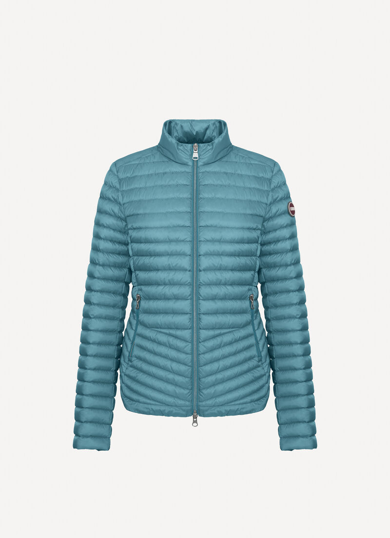 Rounded hem down jacket