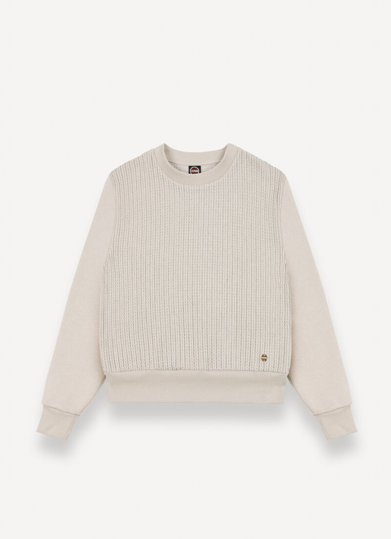 Cable-knit sweatshirt