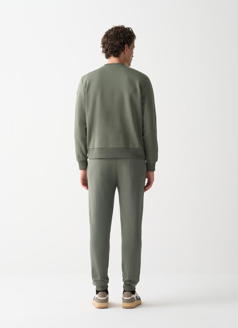 Cotton crew-neck sweatshirt