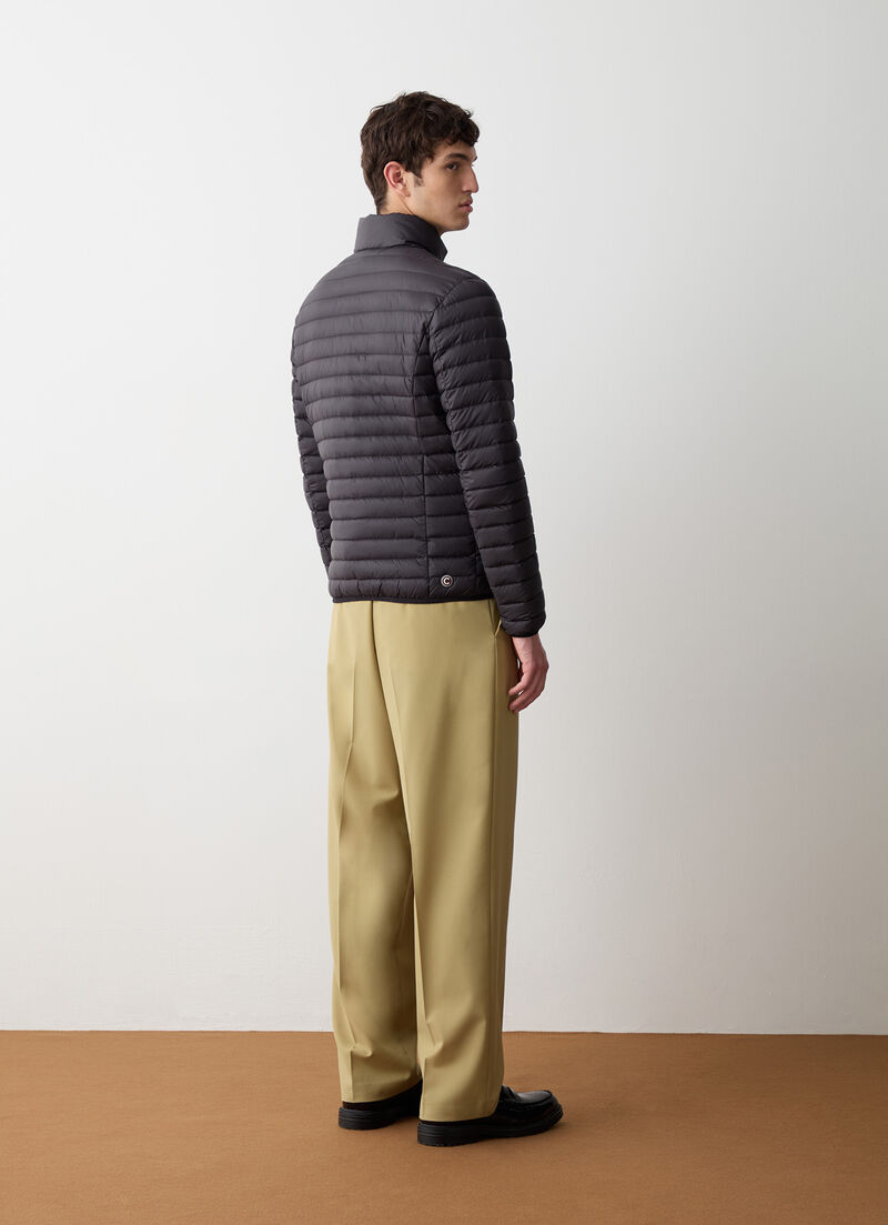 Autumn-weight down jacket with padded collar