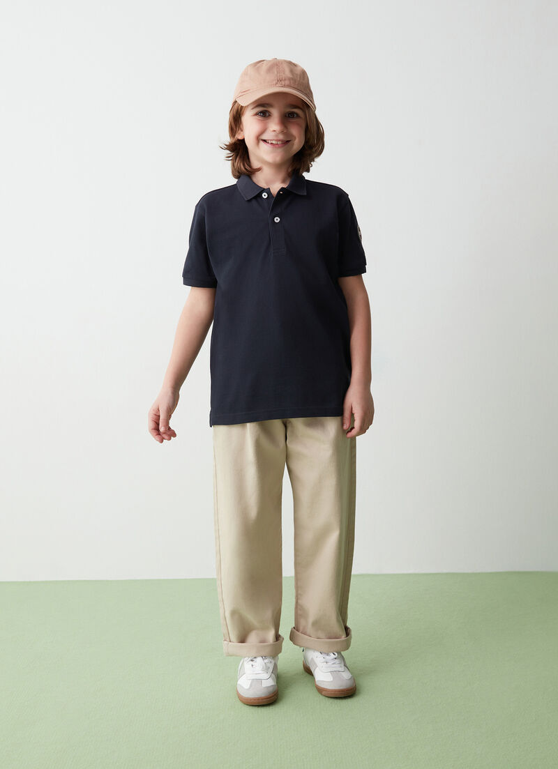 Cotton piqué polo shirt