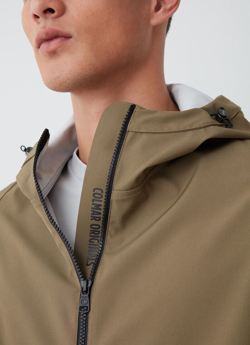 Mid-length softshell jacket