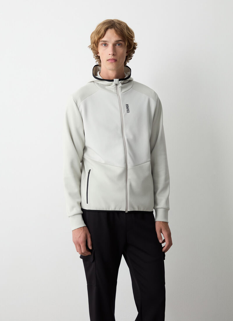 Full-zip stretch hoodie