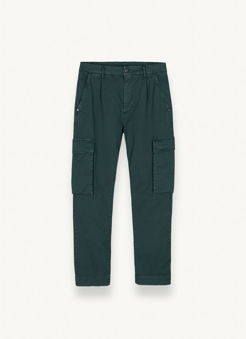 Cotton gabardine trousers