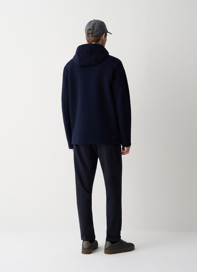 Pique coat with hood