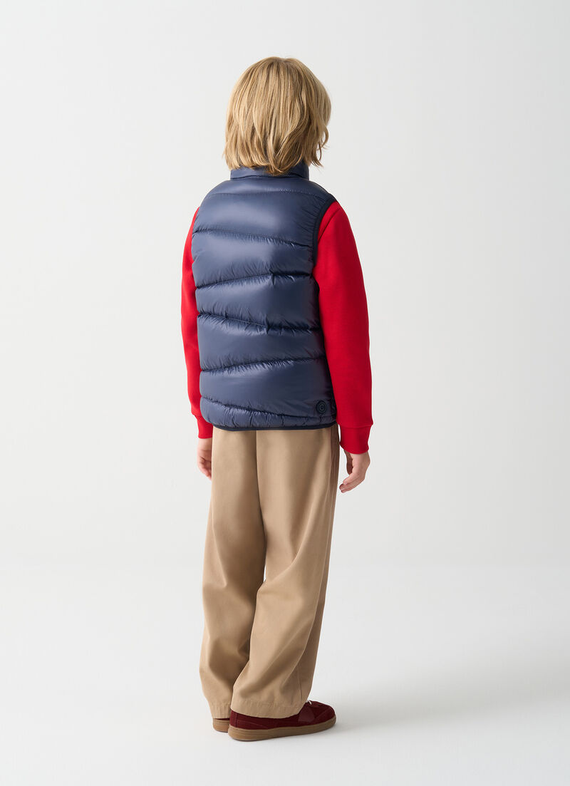 Wave pattern down gilet