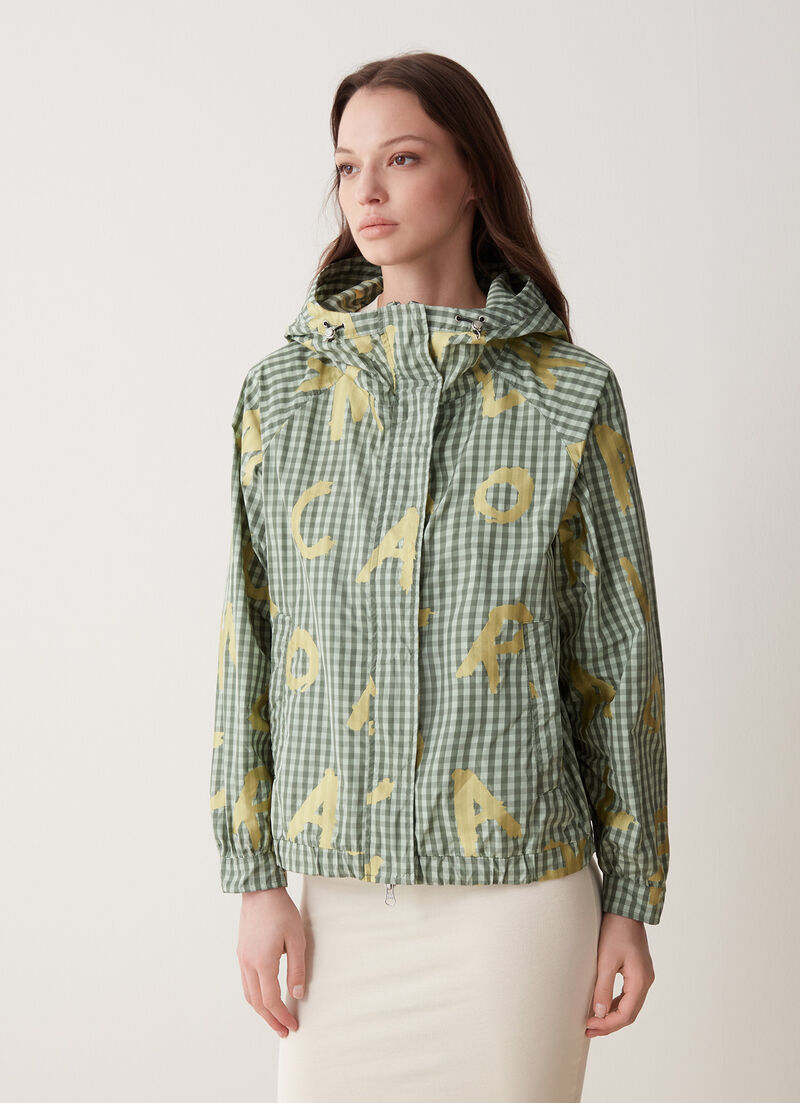 Unlined vichy-print jacket