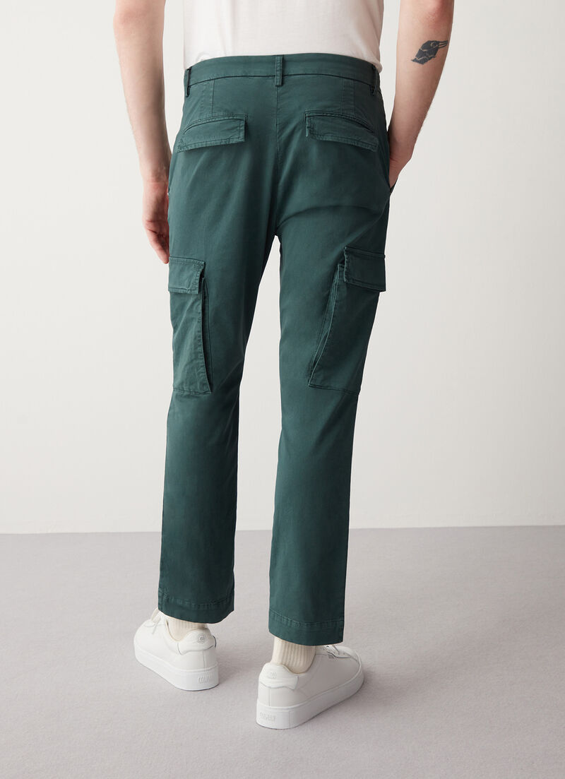Cotton gabardine trousers