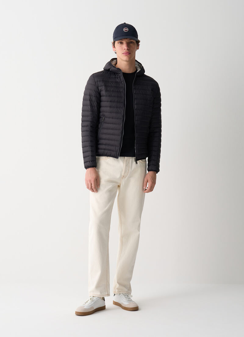 Light down jacket with hood