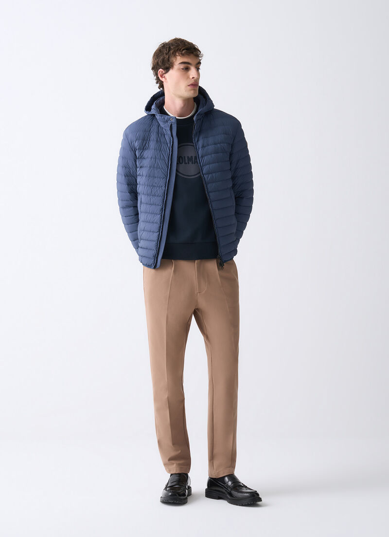 Light down jacket with hood