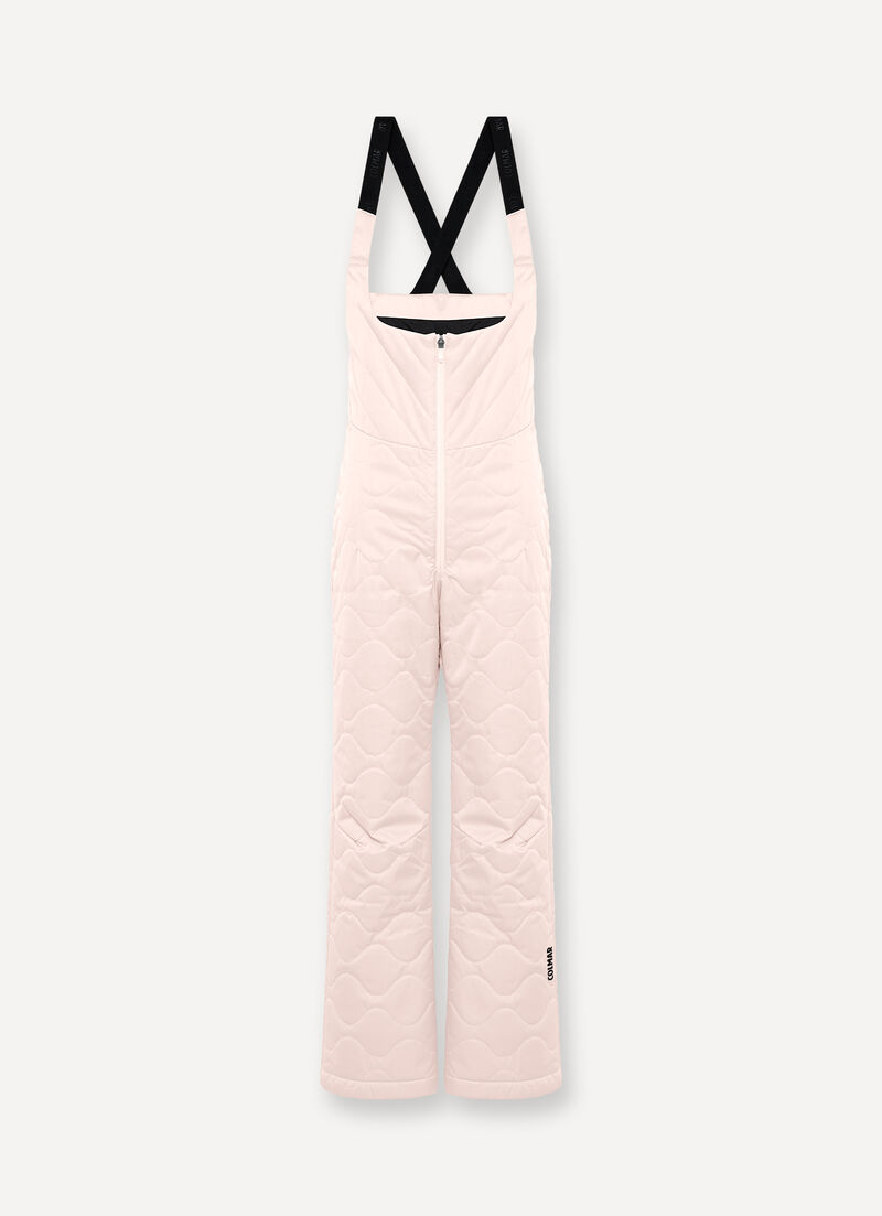 Padded satin salopettes