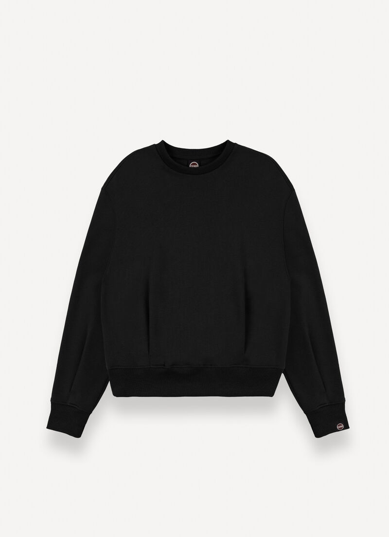Crew-neck sweatshirt with darts