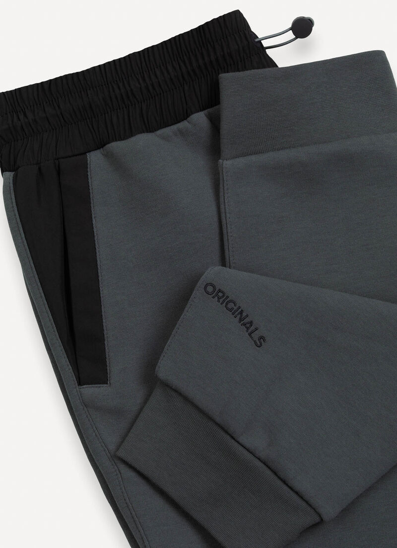 Tracksuit bottoms with nylon inserts