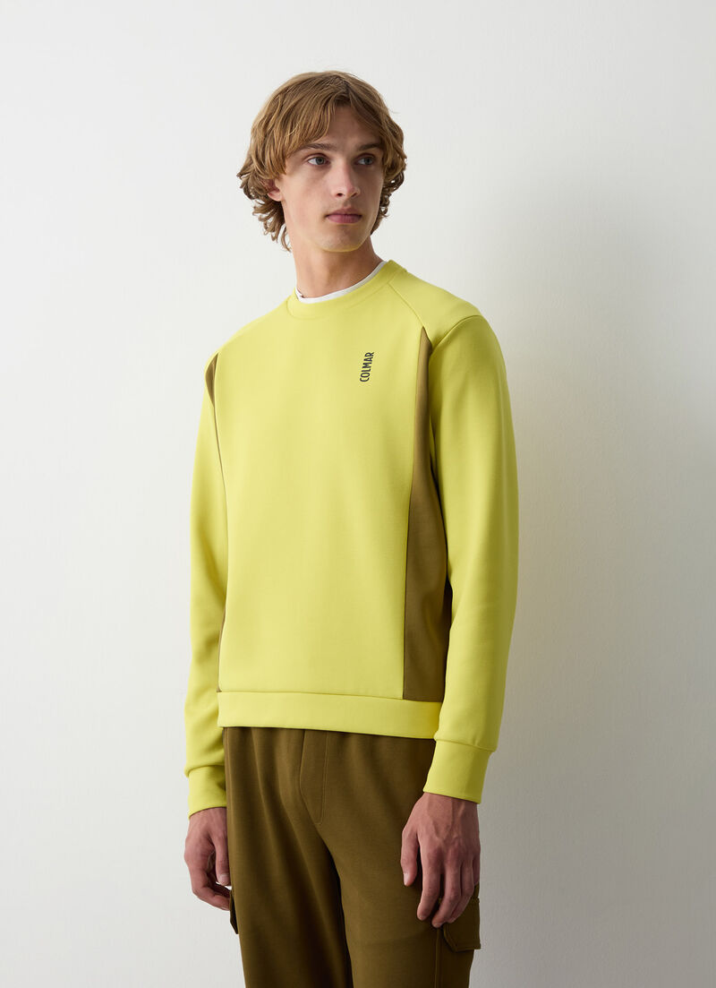 Stretch crew-neck sweatshirt