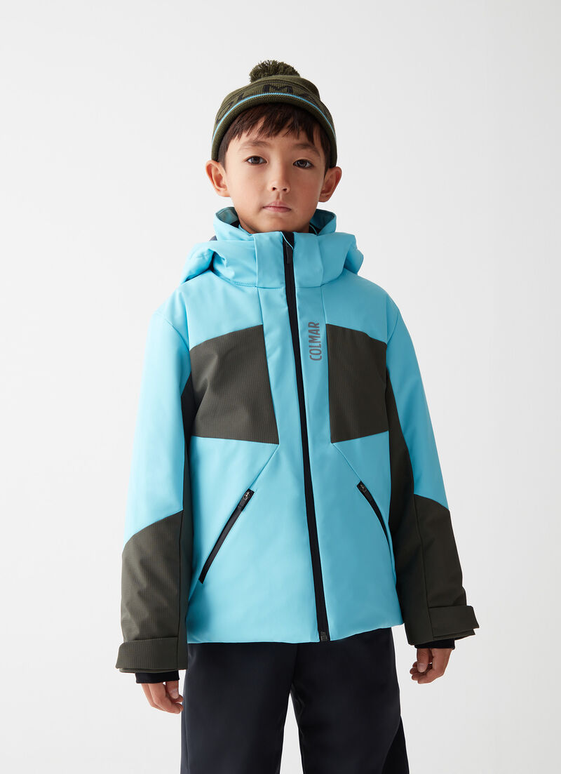 Boys’ colourblock ski jacket