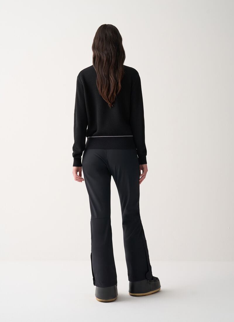 Woollen ski polo-neck