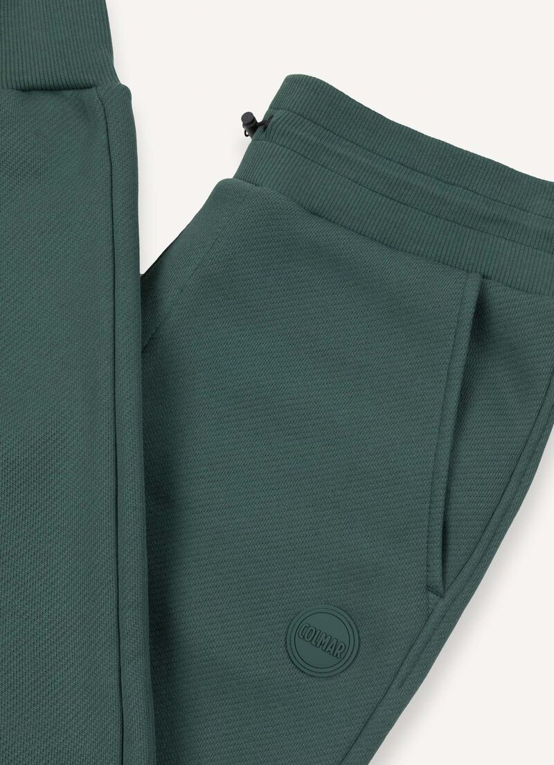 Sweatpants with diagonal weave