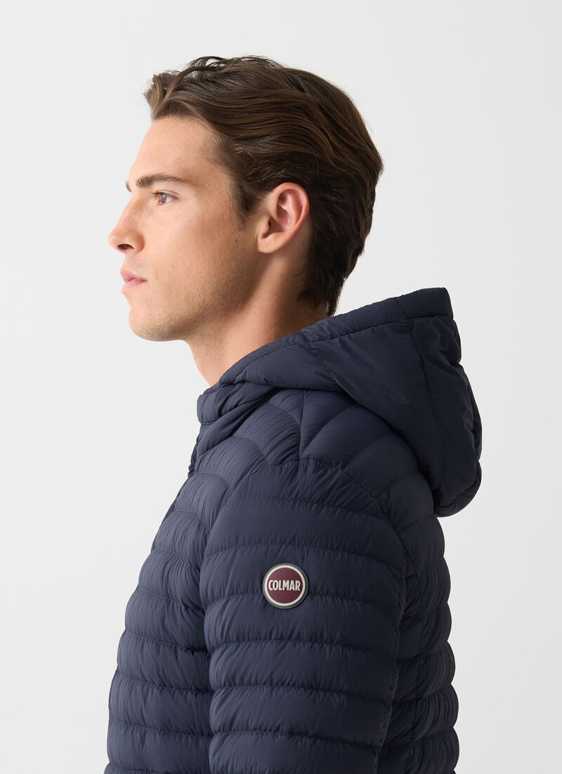 Light down jacket with hood