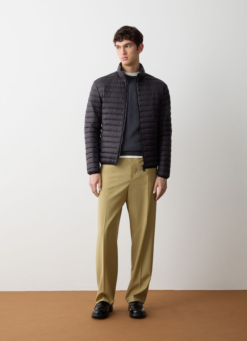 Autumn-weight down jacket with padded collar