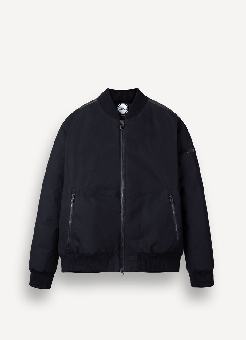Wax down-padded bomber jacket