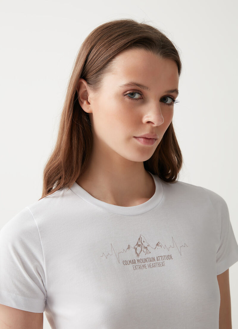 T-shirt with mountain drawing print