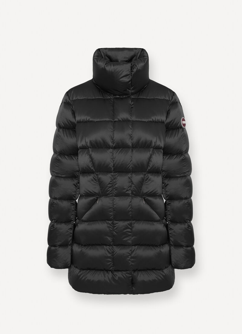 Long fitted down jacket