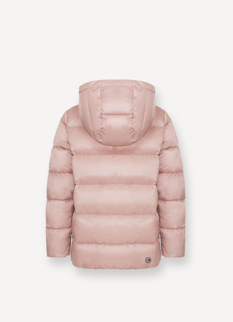 Down jacket with detachable hood
