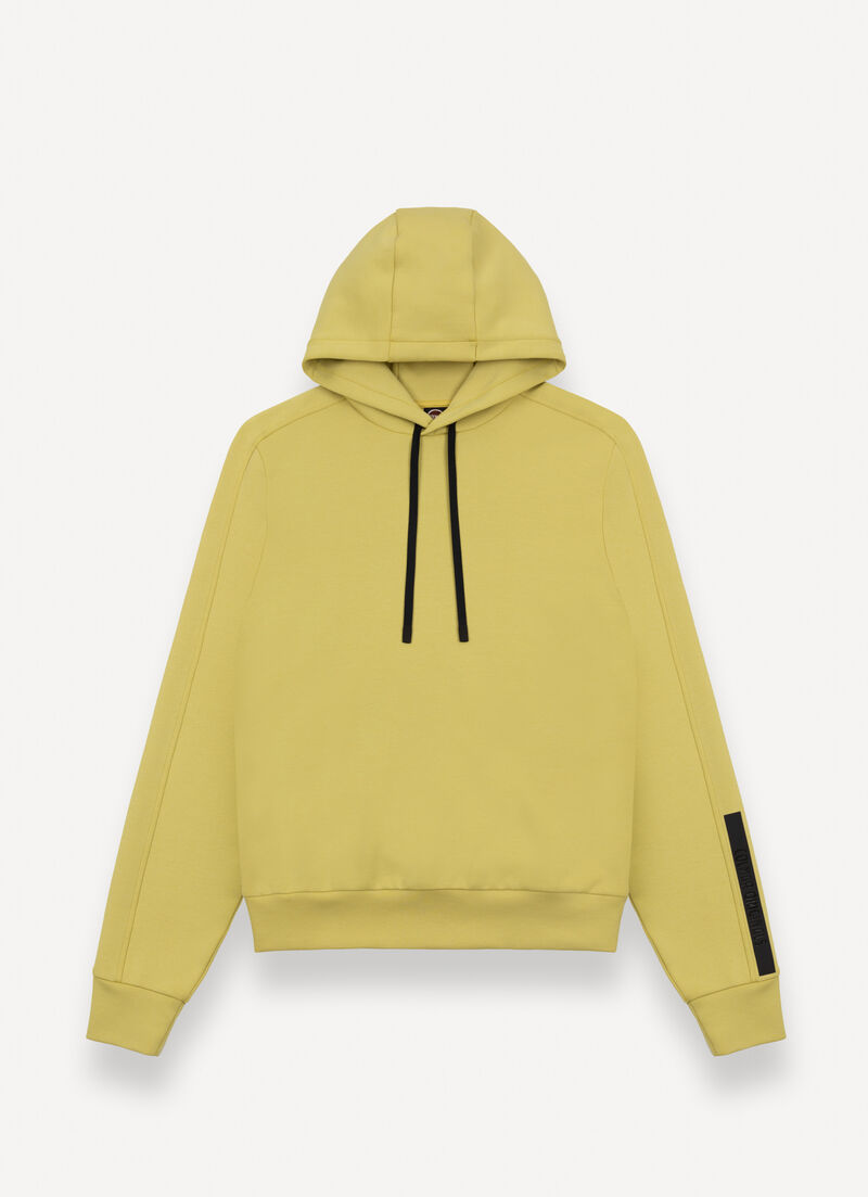 Hooded sweatshirt with logo tape