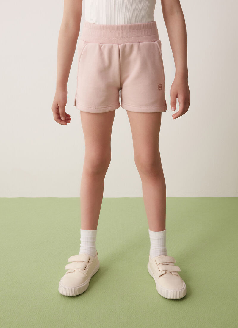 Shorts in soft cotton blend fleece
