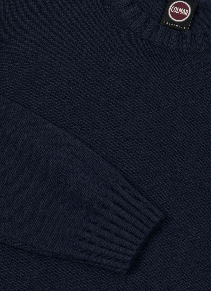 Branded wool pullover