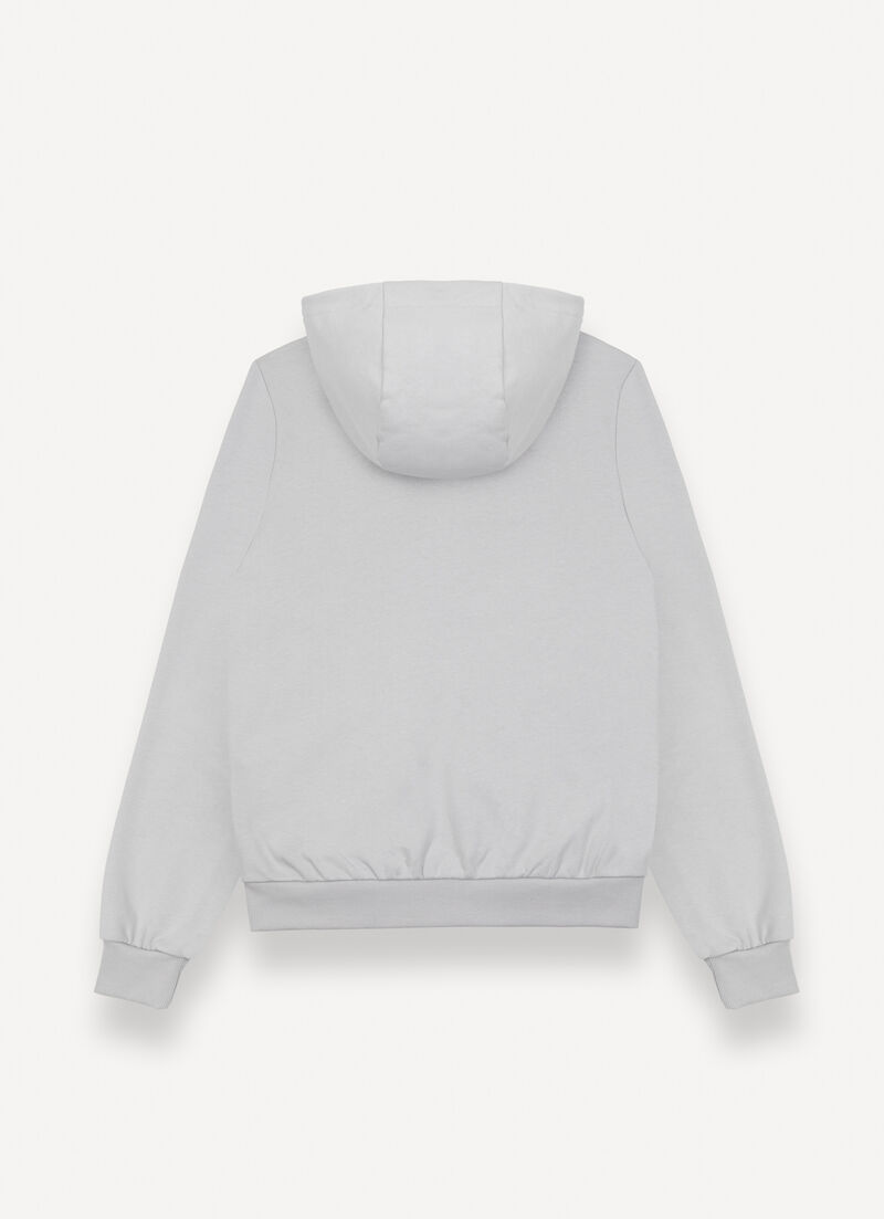 Full-zip sweatshirt with nylon details