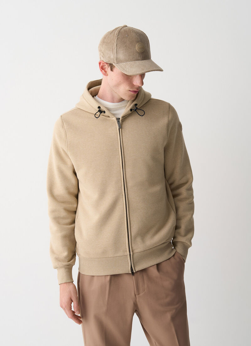 Melange hooded sweatshirt