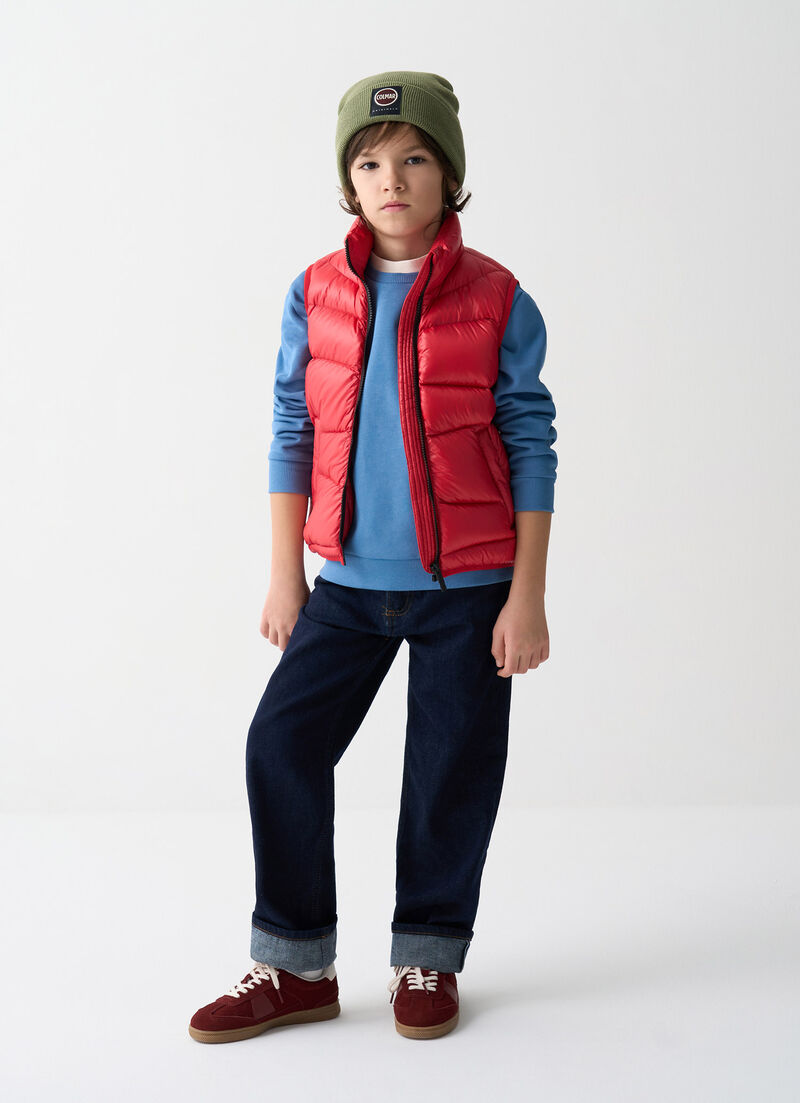 Wave pattern down gilet