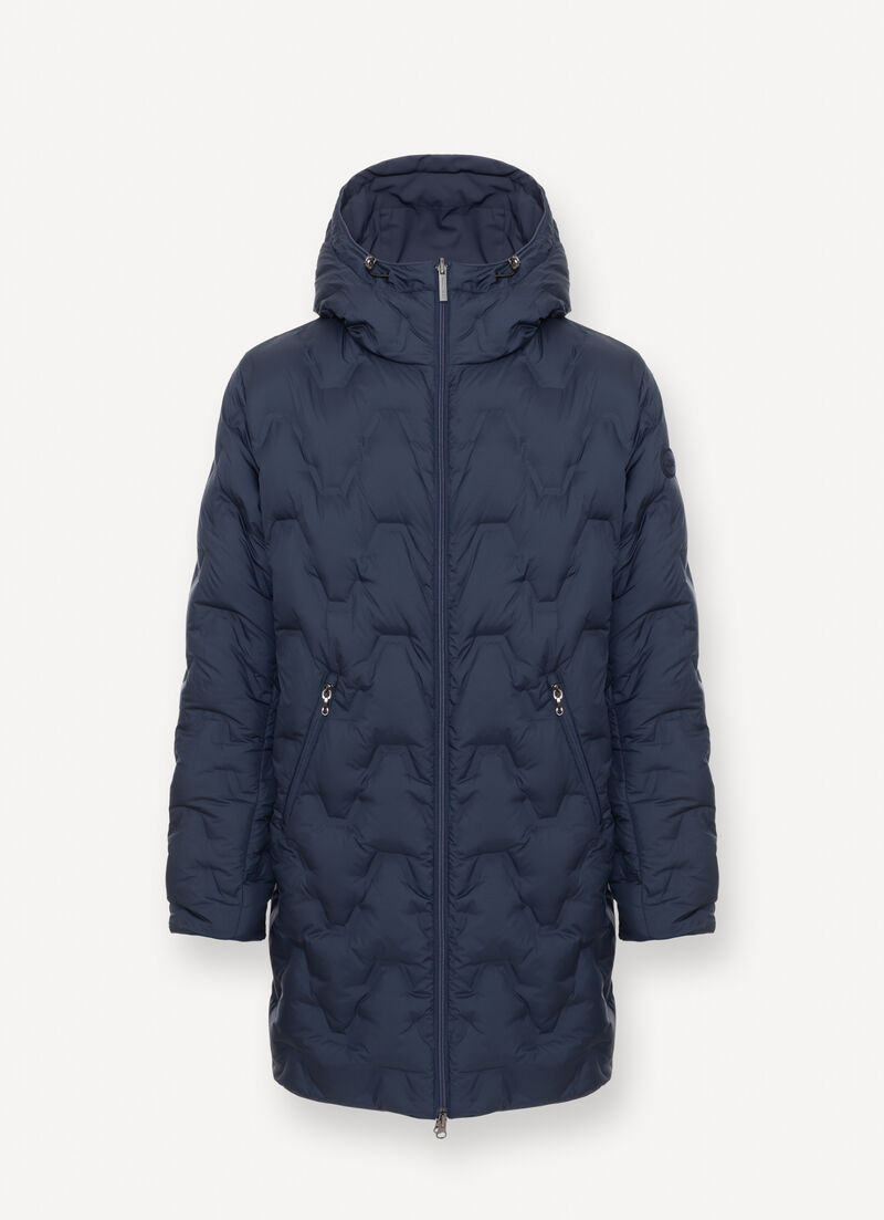 Long reversible waterproof down jacket