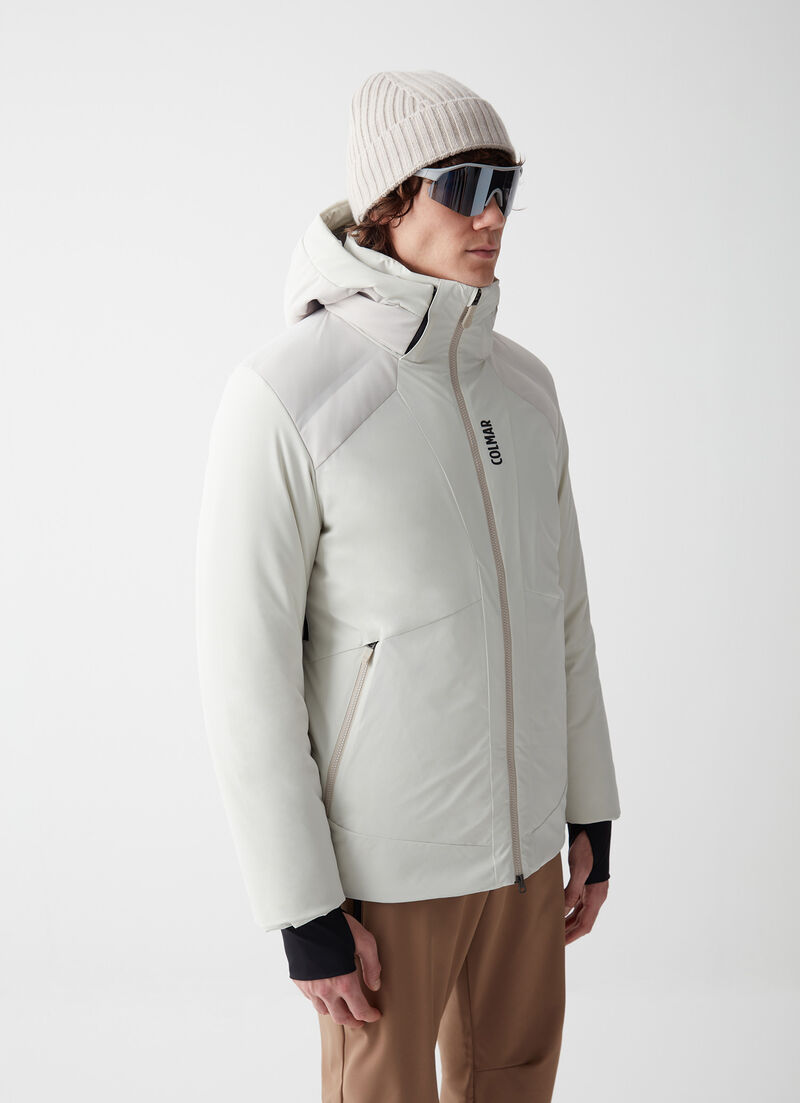 Extra-warm ski jacket with neck warmer