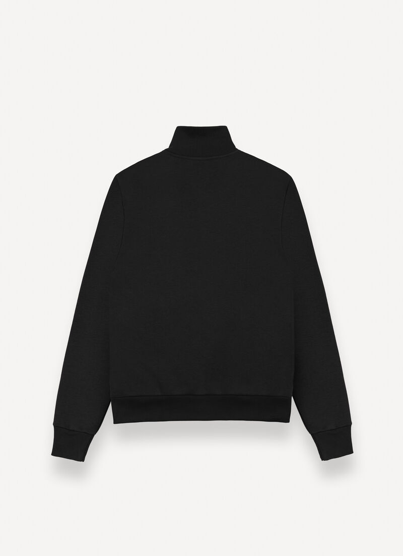 Cotton high-neck sweatshirt