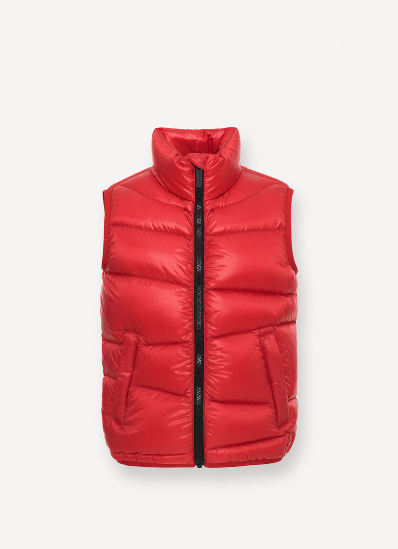 Wave pattern down gilet