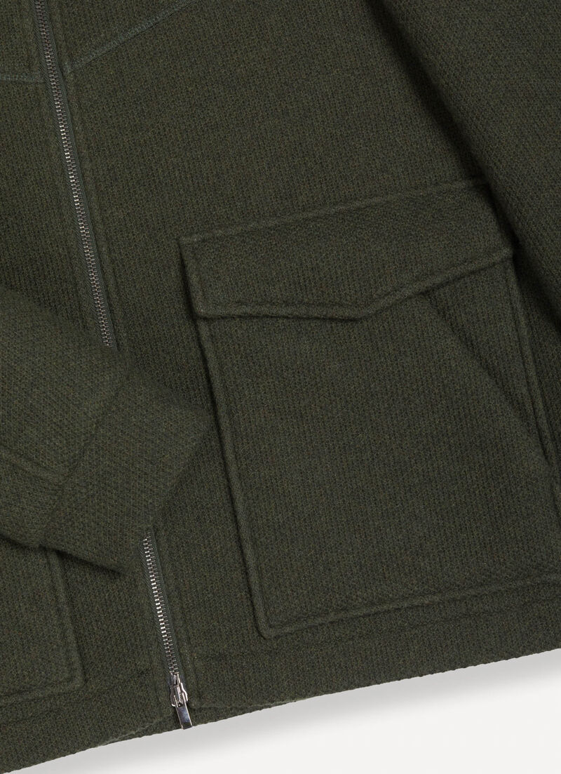 Pique jacket with hood