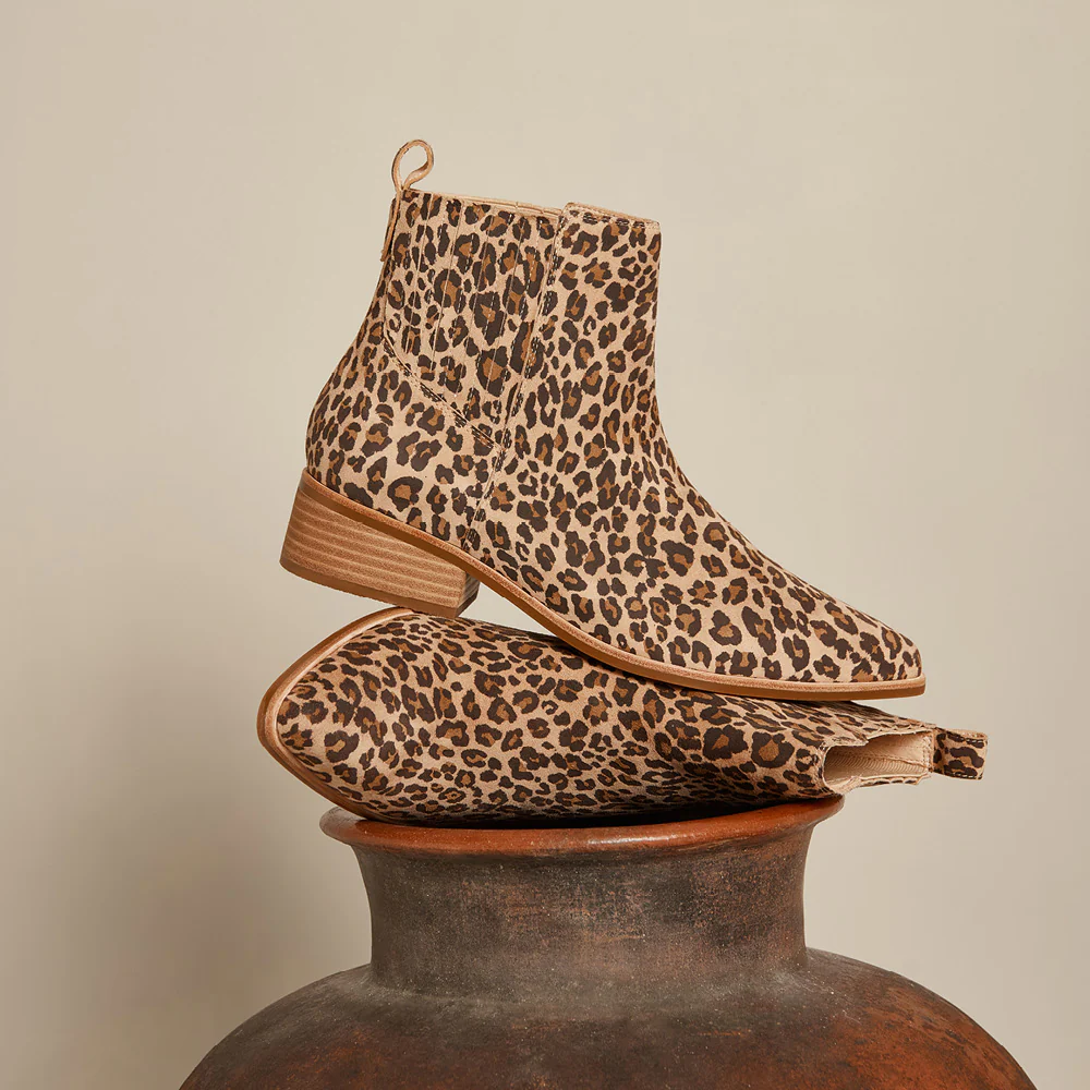 Nina Camel Leopard Print