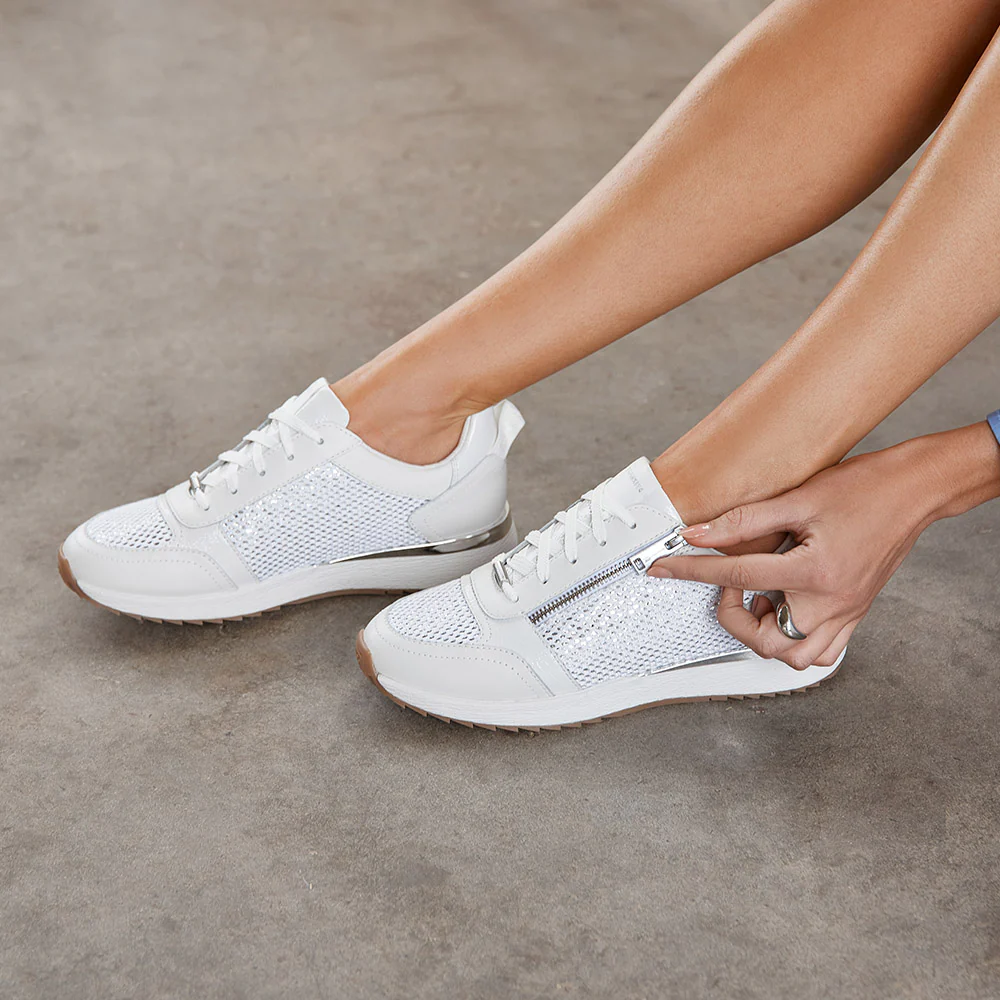 Brooklyn III White/Silver Mesh