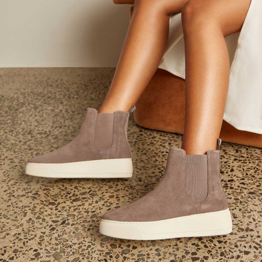 Crawford Dark Taupe Suede