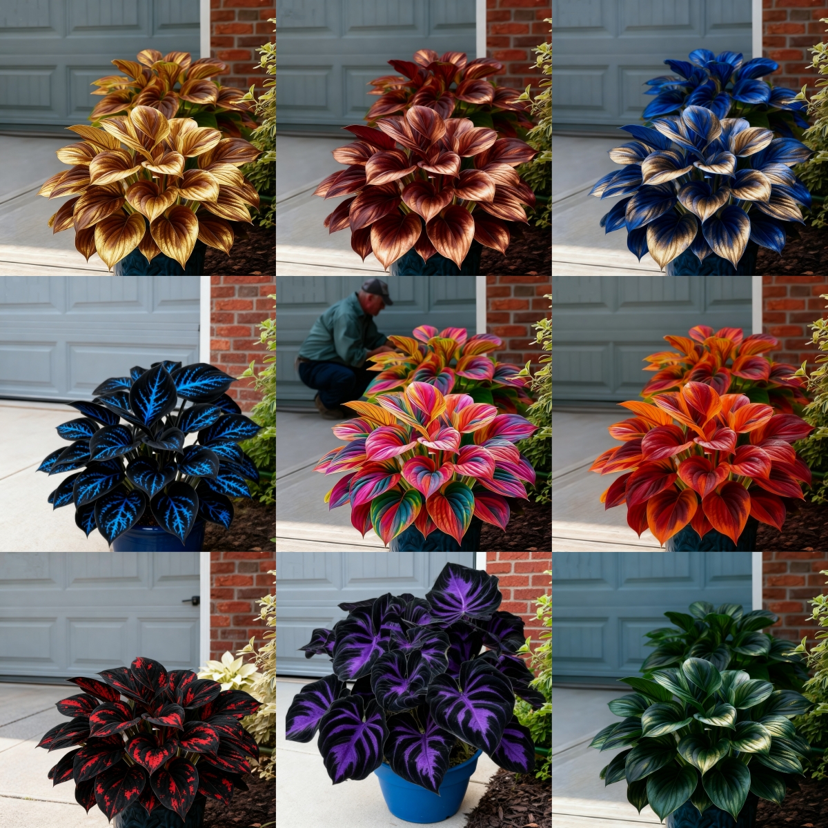 🌈🔥 Limited Edition Rainbow Flame Hostas -Rare Multicolor Foliage🌸